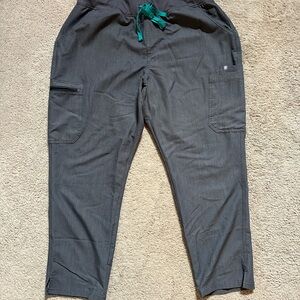 Figs High-waisted Yola skinny scrub pants Graphite